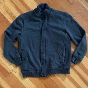 Ted Baker Gray Knit Cardigan Jacket‎ Size 5/XL